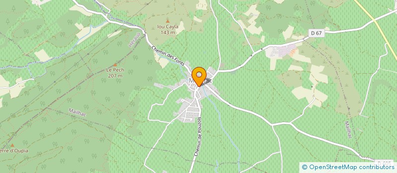 localisation de l'entreprise MADAME CAROLE GLEIZES  MAILHAC