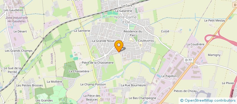 localisation de l'entreprise MADAME CAROLE GRASLIN  NOTRE-DAME-D'OE