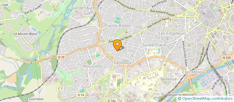 localisation de l'entreprise MADAME CAROLE GUILLEMART à LIMOGES