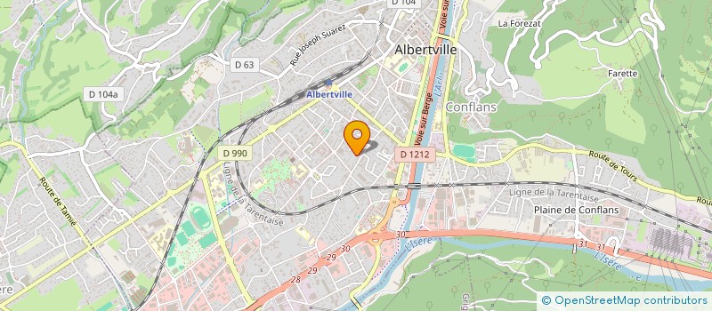 localisation de l'entreprise MADAME CAROLE HANOTEL  ALBERTVILLE