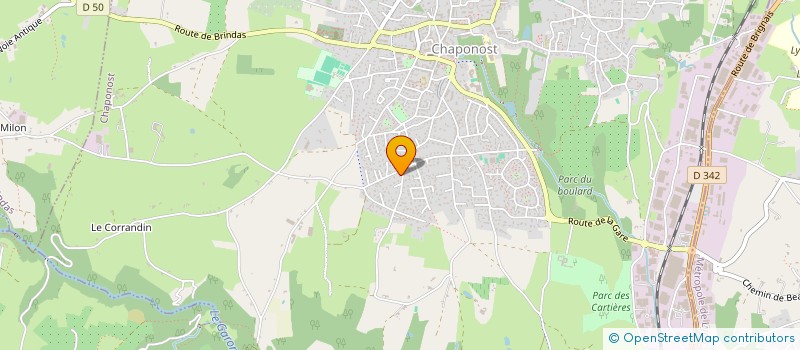 localisation de l'entreprise MADAME CAROLE HENRY  CHAPONOST