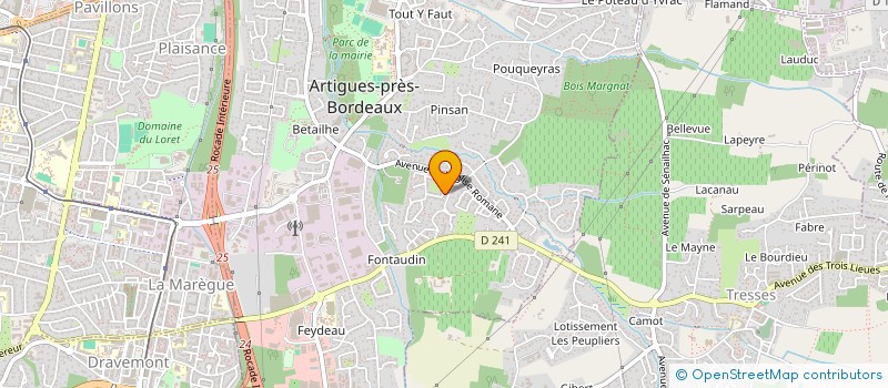 localisation de l'entreprise MADAME CAROLE HUGUET  ARTIGUES-PRES-BORDEAUX