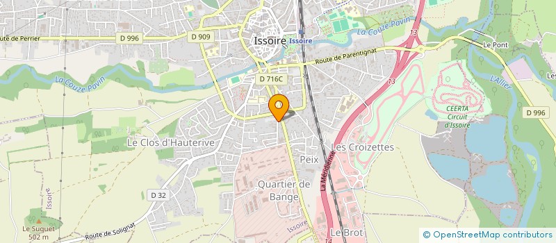localisation de l'entreprise MADAME CAROLE JOLY à ISSOIRE