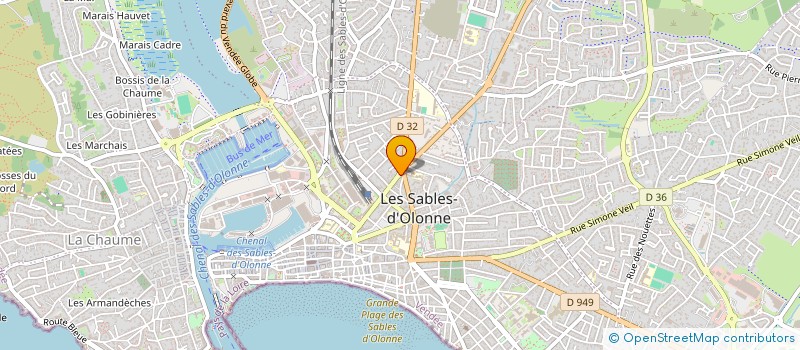 localisation de l'entreprise MADAME CAROLE JUBERT à LES SABLES D'OLONNE