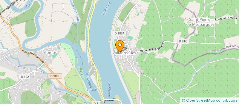 localisation de l'entreprise MADAME CAROLE LARQUIER  VALLABREGUES