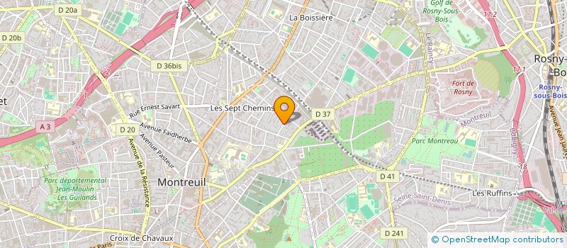 localisation de l'entreprise MADAME CAROLE LEGRAND à MONTREUIL