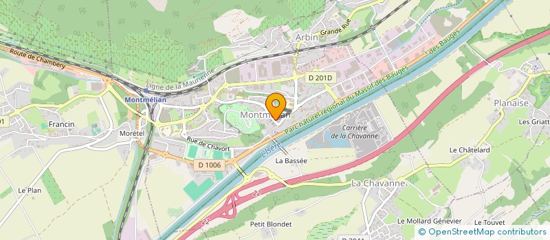 localisation de l'entreprise MADAME CAROLE LINTIGNAC à MONTMELIAN