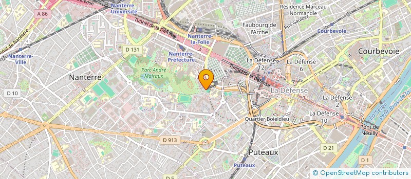localisation de l'entreprise MADAME CAROLE MENAL à NANTERRE