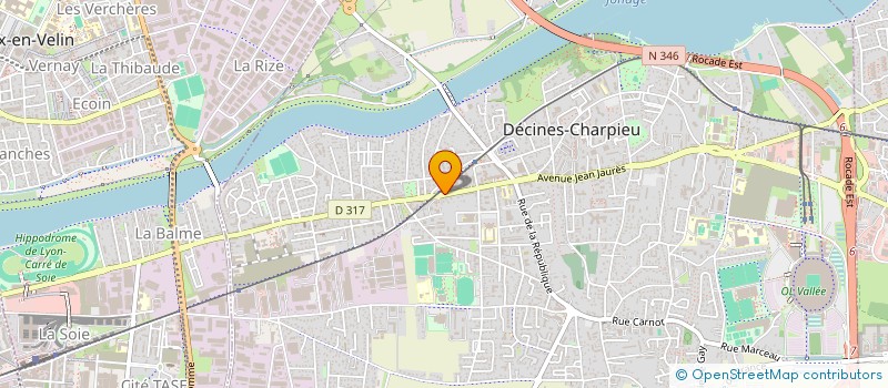 localisation de l'entreprise MADAME CAROLE MERLINC  DECINES-CHARPIEU