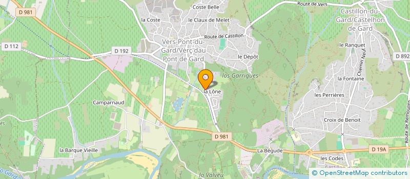 localisation de l'entreprise MADAME CAROLE MICHALET  VERS-PONT-DU-GARD