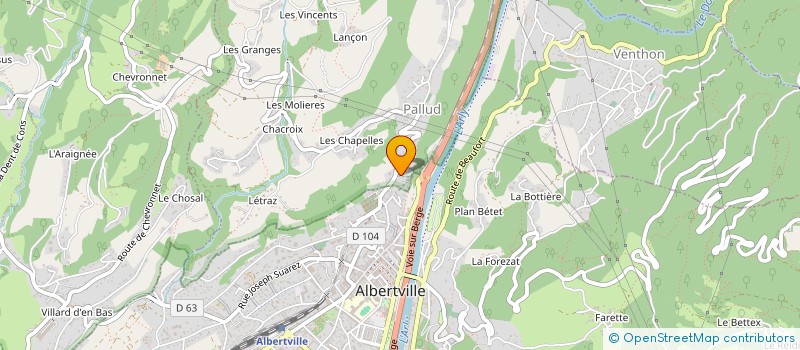 localisation de l'entreprise MADAME CAROLE PARONUZZI  ALBERTVILLE