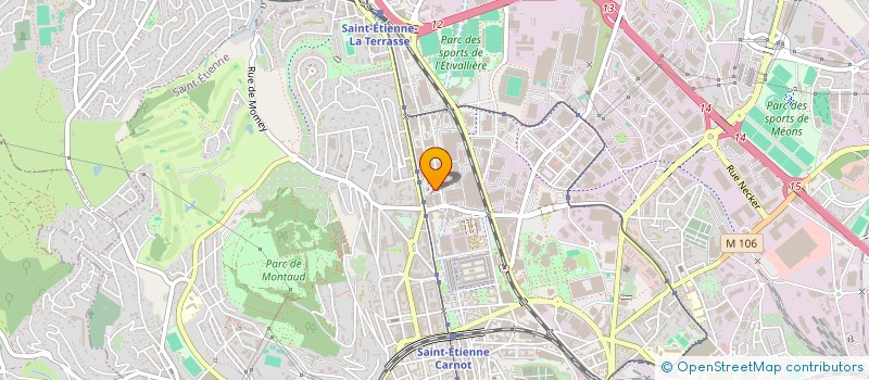 localisation de l'entreprise MADAME CAROLE PEREZ  SAINT-ETIENNE