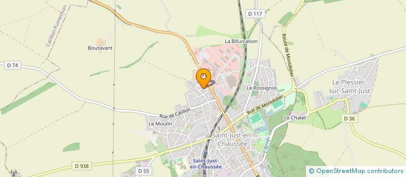 localisation de l'entreprise MADAME CAROLE PERICHAUD à ST JUST EN CHAUSSEE