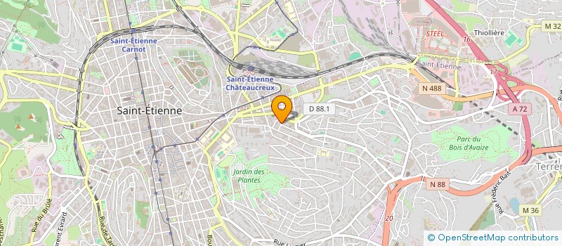 localisation de l'entreprise MADAME CAROLE PERRET  SAINT-ETIENNE