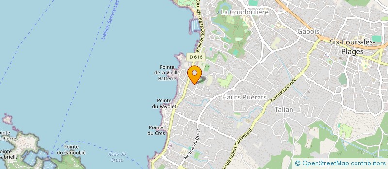 localisation de l'entreprise MADAME CAROLE PERRIOLLAT  SIX-FOURS-LES-PLAGES