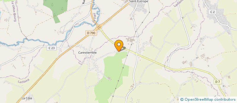 localisation de l'entreprise MADAME CAROLE PRIGENT  LANFAINS