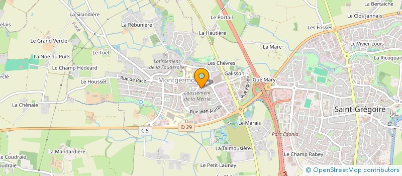 localisation de l'entreprise MADAME CAROLE RAOUL à MONTGERMONT