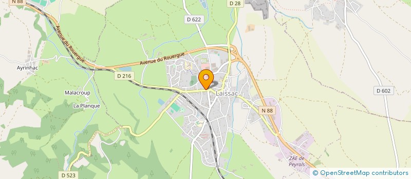 localisation de l'entreprise MADAME CAROLE ROGER  LAISSAC-SEVERAC L'EGLISE