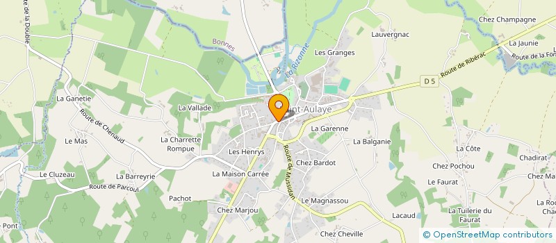 localisation de l'entreprise MADAME CAROLE ROSE  SAINT AULAYE-PUYMANGOU