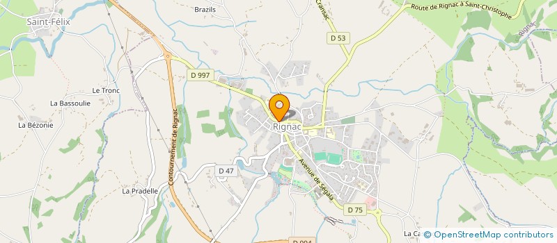 localisation de l'entreprise MADAME CAROLE ROUILLE  RIGNAC