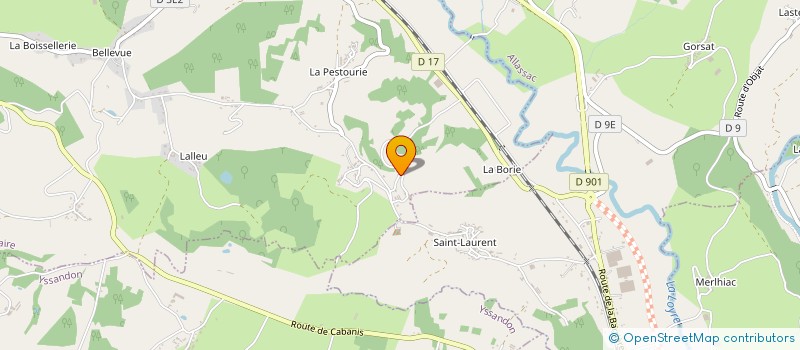 localisation de l'entreprise MADAME CAROLE ROULLAND à SAINT-AULAIRE