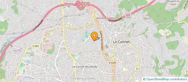 localisation de l'entreprise MADAME CAROLE SOYER à LE CANNET