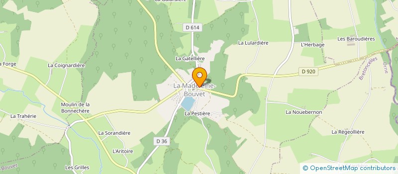 localisation de l'entreprise MADAME CAROLE VASSARD à LA MADELEINE-BOUVET