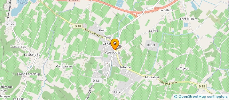 localisation de l'entreprise MADAME CAROLE VAUDELIN  GENISSAC