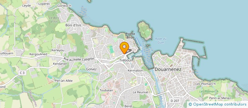 localisation de l'entreprise MADAME CAROLINE ABALLAIN  DOUARNENEZ