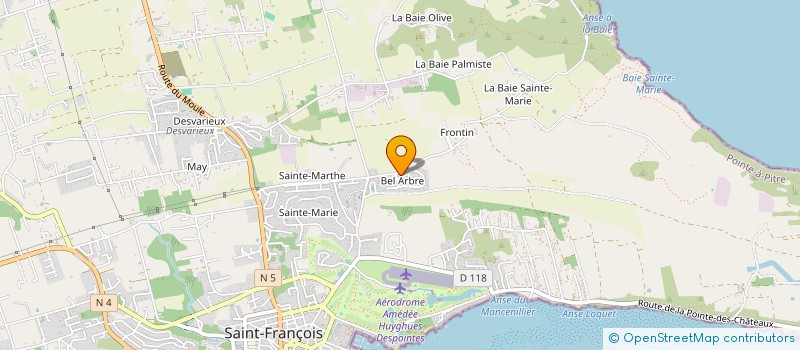 localisation de l'entreprise MADAME CAROLINE AMIEUX à SAINT-FRANCOIS