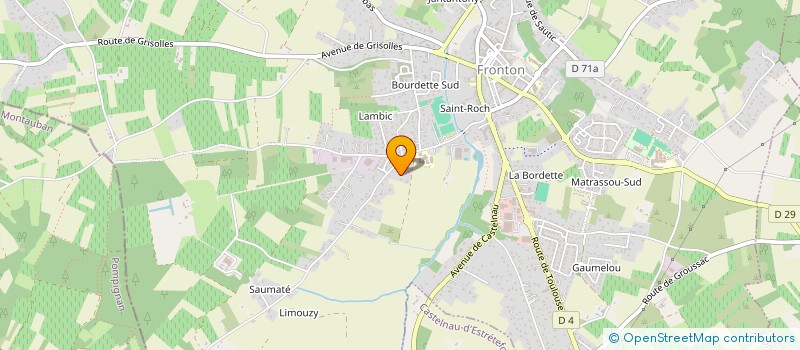 localisation de l'entreprise MADAME CAROLINE ARRUFAT  FRONTON