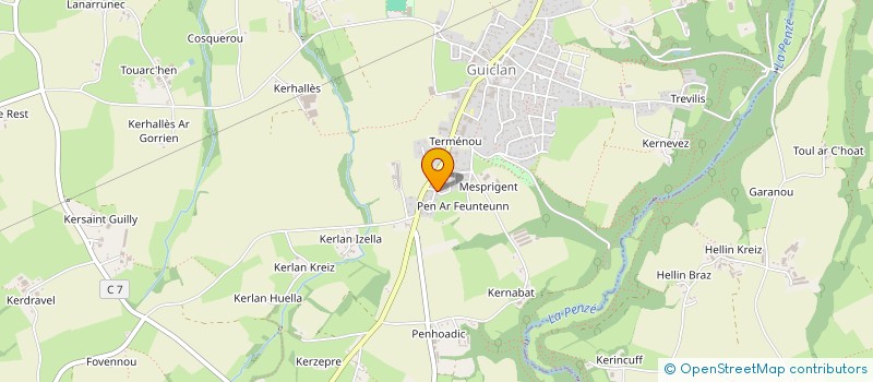 localisation de l'entreprise MADAME CAROLINE ARVOR  GUICLAN