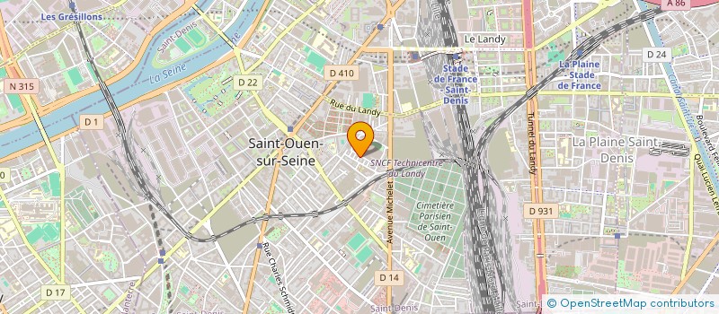 localisation de l'entreprise MADAME CAROLINE AZIERE à SAINT-OUEN-SUR-SEINE