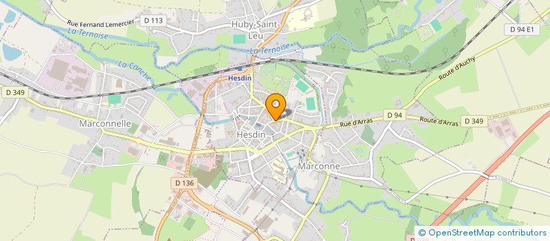 localisation de l'entreprise MADAME CAROLINE BAILLEUX à HESDIN
