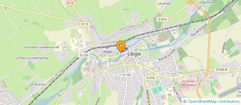 localisation de l'entreprise MADAME CAROLINE BARLOT à L'AIGLE