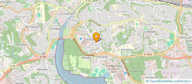 localisation de l'entreprise MADAME CAROLINE BAUDUIN à QUIMPER