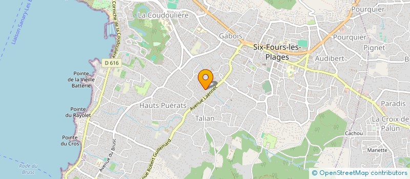 localisation de l'entreprise MADAME CAROLINE BEARN à SIX-FOURS-LES-PLAGES