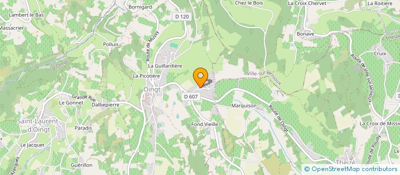 localisation de l'entreprise MADAME CAROLINE BELAIR  VAL D'OINGT