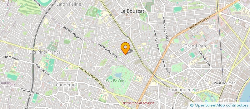 localisation de l'entreprise MADAME CAROLINE BELAUBRE-DESCHAMPS à LE BOUSCAT