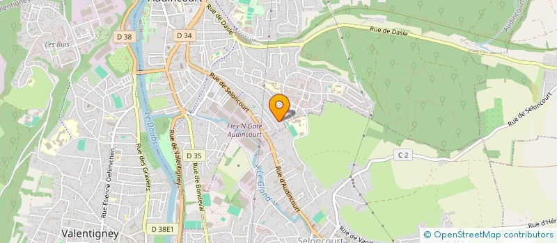 localisation de l'entreprise MADAME CAROLINE BERGEUN  AUDINCOURT