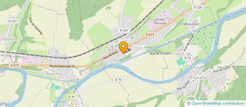 localisation de l'entreprise MADAME CAROLINE BERNARDIN à DAMPIERRE
