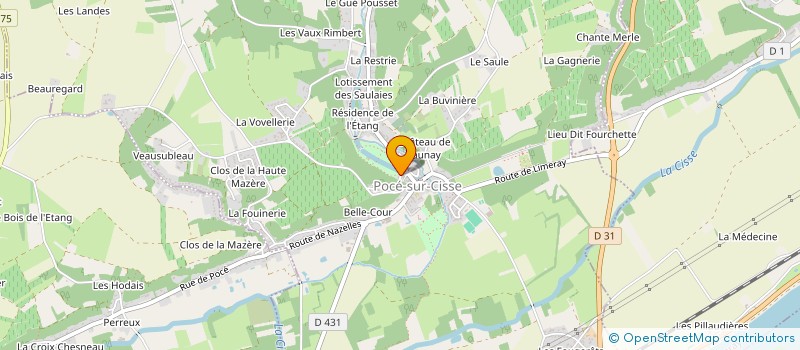 localisation de l'entreprise MADAME CAROLINE BERRY  POCE-SUR-CISSE