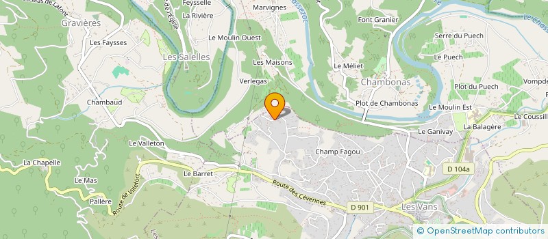 localisation de l'entreprise MADAME CAROLINE BERTHELOT  LES VANS