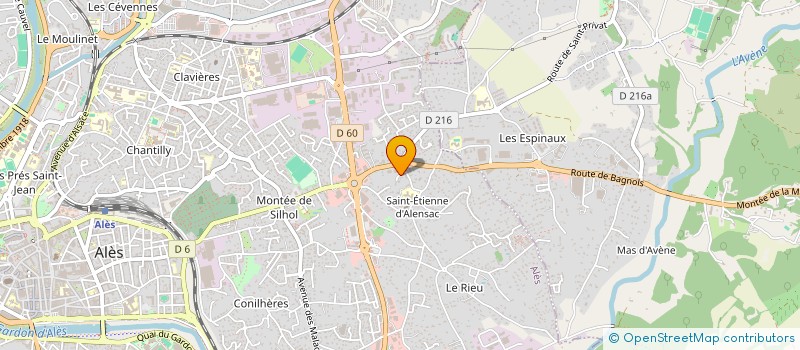 localisation de l'entreprise MADAME CAROLINE BLANCHEMAIN  ALES