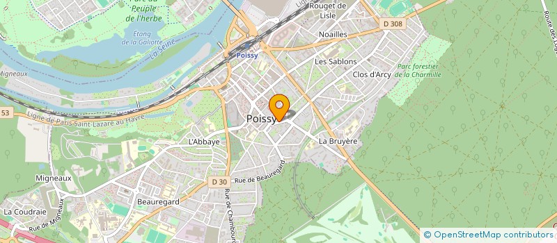 localisation de l'entreprise MADAME CAROLINE BLUSSEAU  POISSY