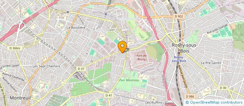 localisation de l'entreprise MADAME CAROLINE BOULHOL  MONTREUIL