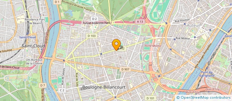 localisation de l'entreprise MADAME CAROLINE BOURGON à BOULOGNE-BILLANCOURT