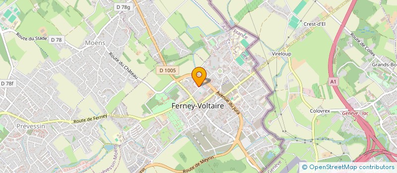 localisation de l'entreprise MADAME CAROLINE BOURON  FERNEY-VOLTAIRE