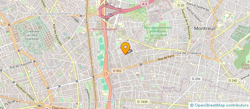localisation de l'entreprise MADAME CAROLINE BOYER DE LA GIRODAY à BAGNOLET