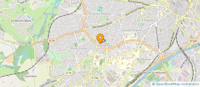 localisation de l'entreprise MADAME CAROLINE BRANDY à LIMOGES